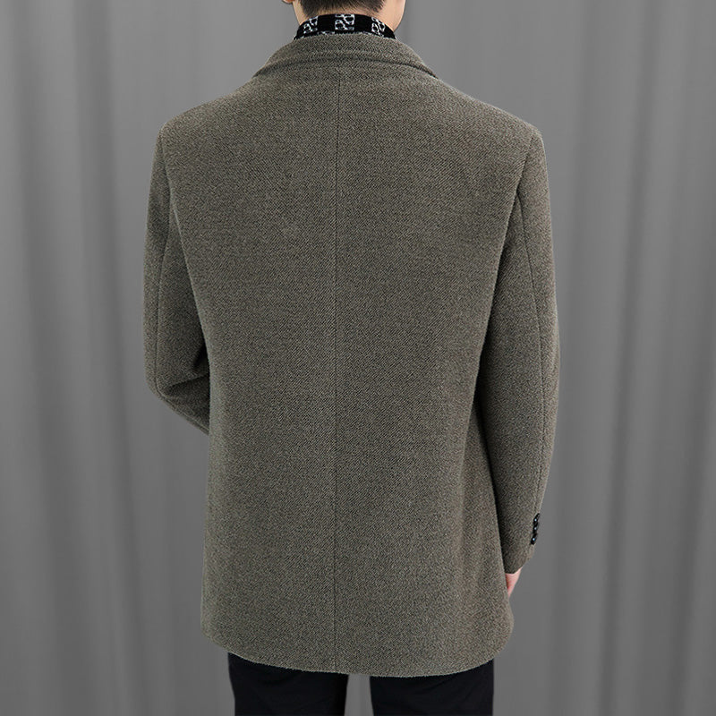 Dallen | Heren tweedjas met witte eendendonsvoering – luxe winterjas, casual en zakelijke kleding