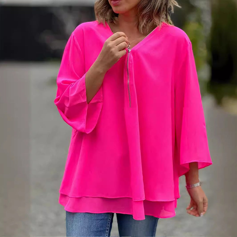 Isora | Elegante gelaagde top – Luchtige casual blouse voor dames