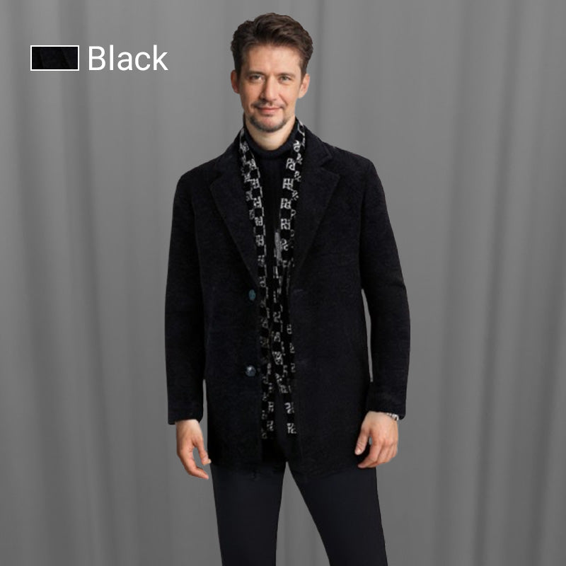 Dallen | Heren tweedjas met witte eendendonsvoering – luxe winterjas, casual en zakelijke kleding