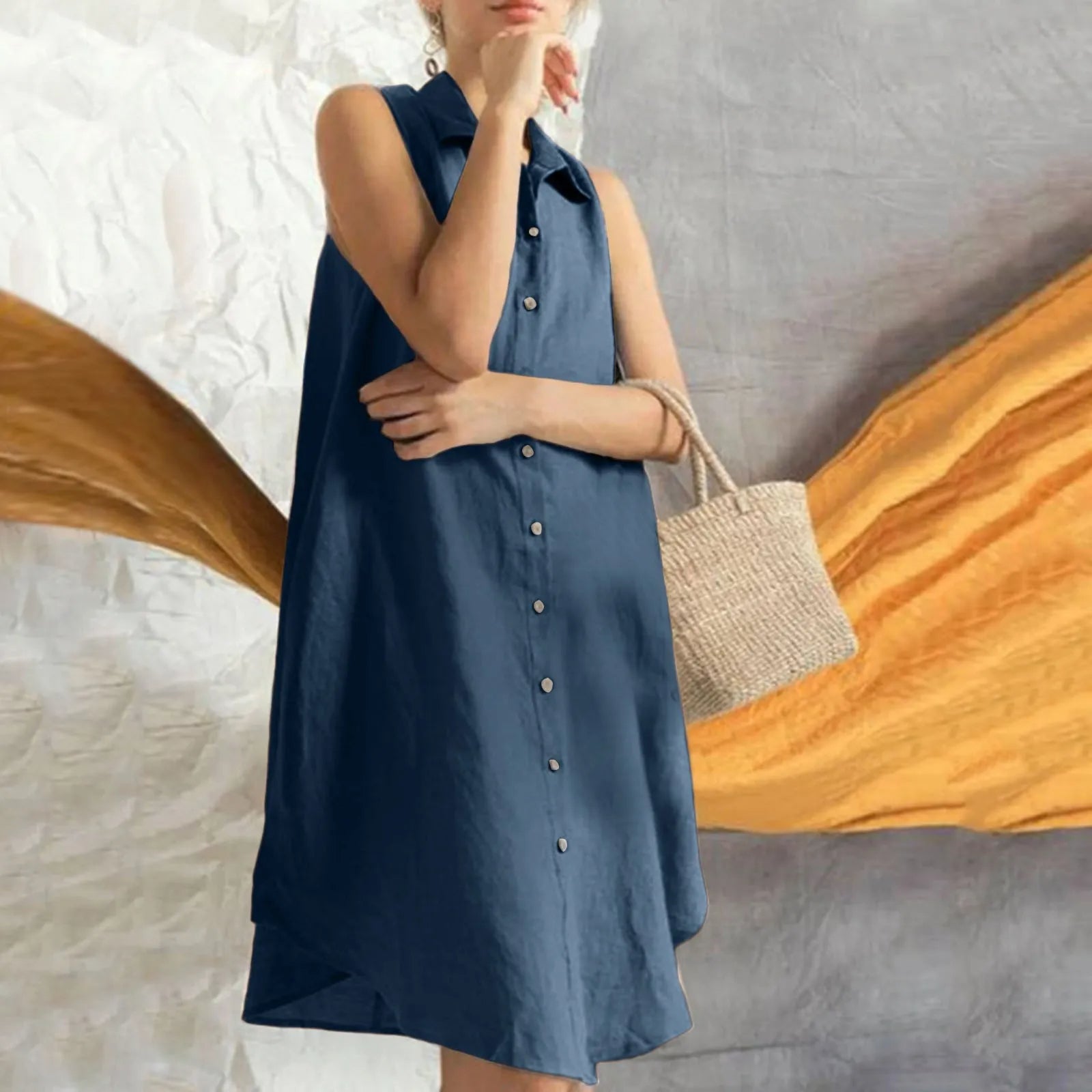 Sleeveless shirt dress - Larissa