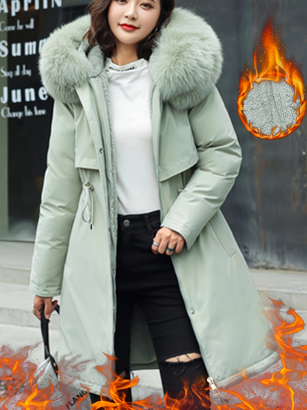 Tilda | Cozy Fleece gevoerd jack met capuchon voor dames - Winddicht, Waterdicht met pluizige rand