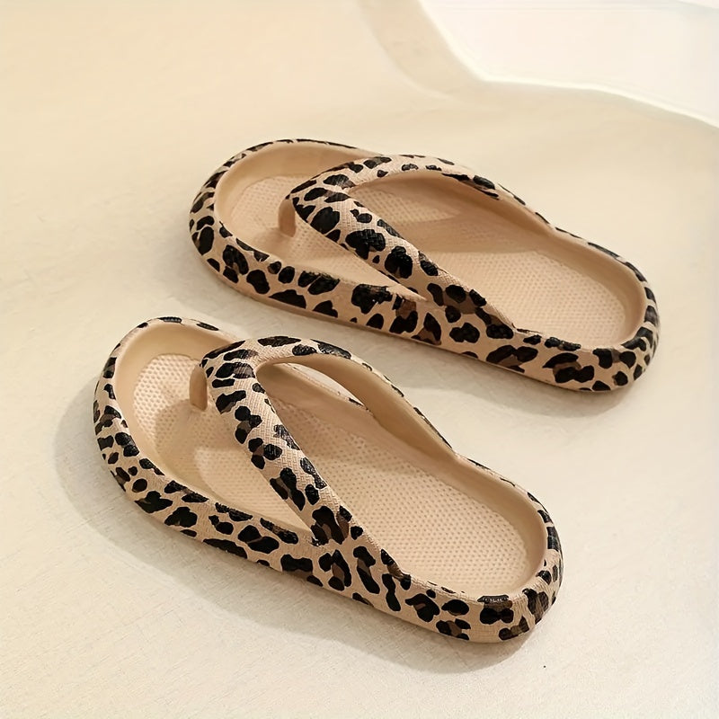 WildStep | Leopard Print Rubber Slippers for Women - Comfortable Casual Footwear
