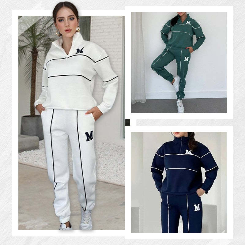 Laura | Casual tweedelige set met lange mouwen voor dames, loungetop en broek