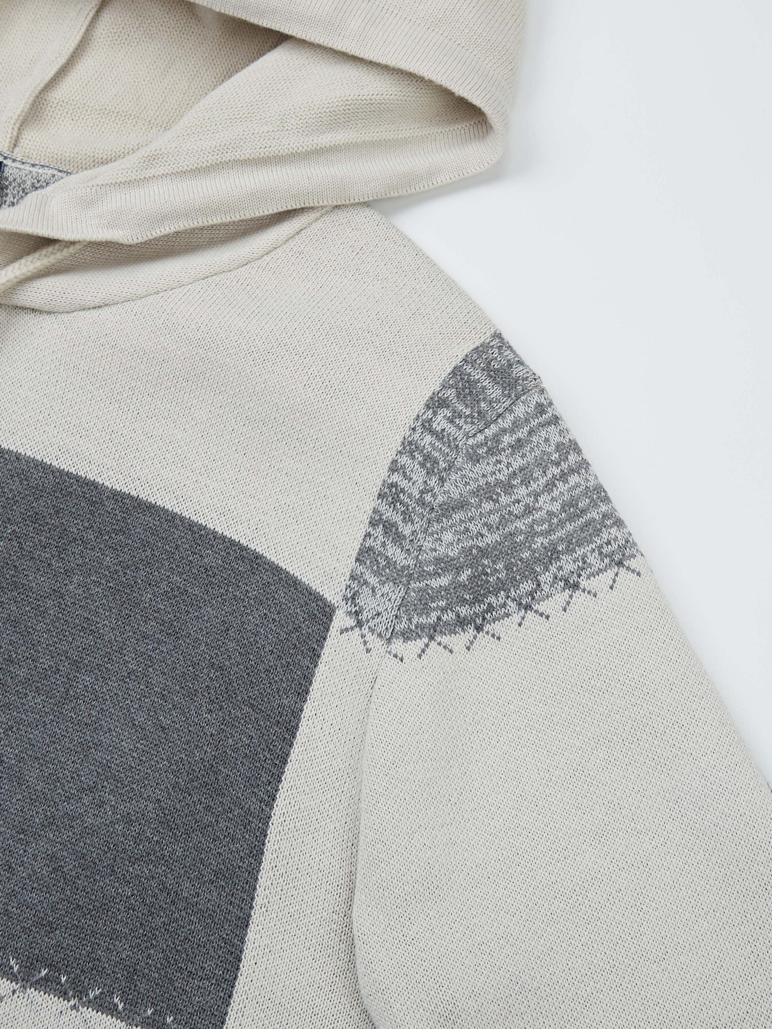 Cedar | Slim fit trui met capuchon voor heren - Casual geruit kleurenblok voor buitensport & winter