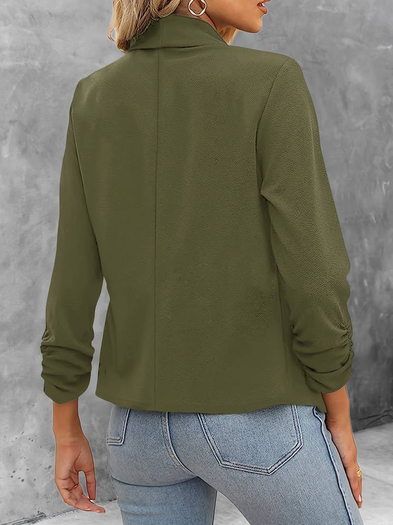 Ewelina | Classic Open Front Blazer - Elegant Long Sleeve Jacket