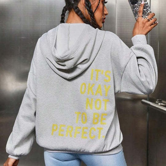 Isaelle | Hoodie met letterprint voor dames – Casual sweatshirt met lange mouwen voor dagelijks gebruik