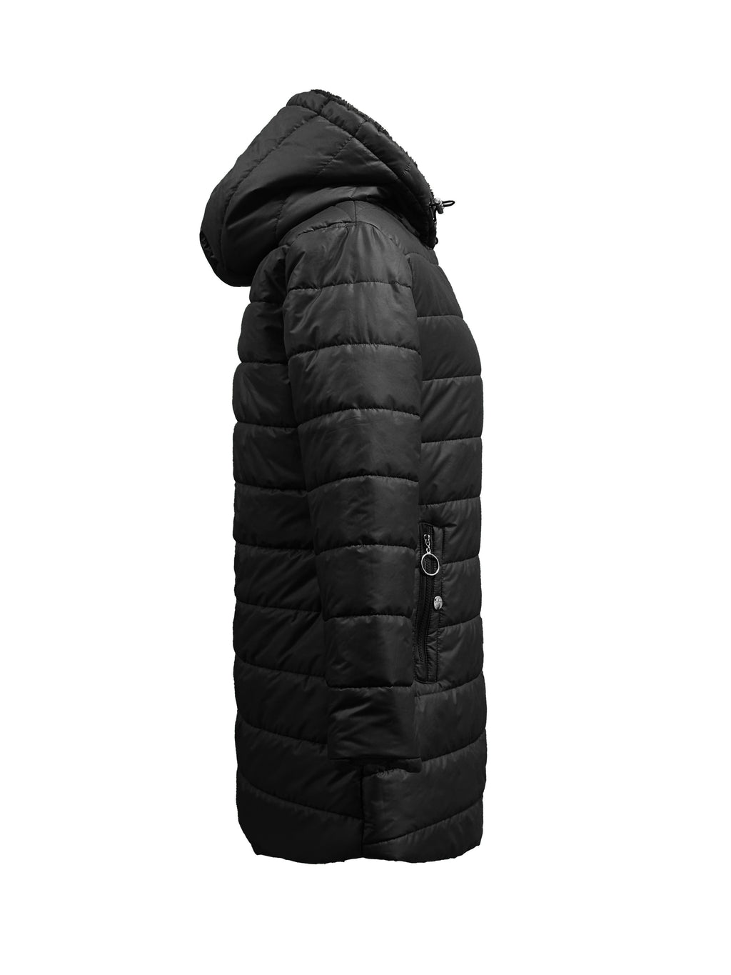 Janina | Winter Warme Pufferjas met Capuchon - met imitatiebont gevoerde geïsoleerde winterjas voor vrouwen - Casual Zip-Up Jas met zakken