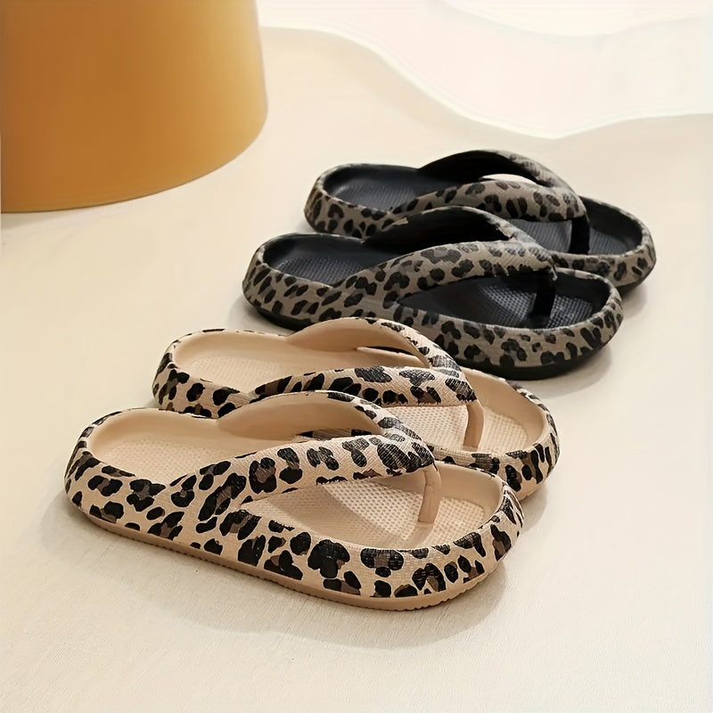 WildStep | Leopard Print Rubber Slippers for Women - Comfortable Casual Footwear