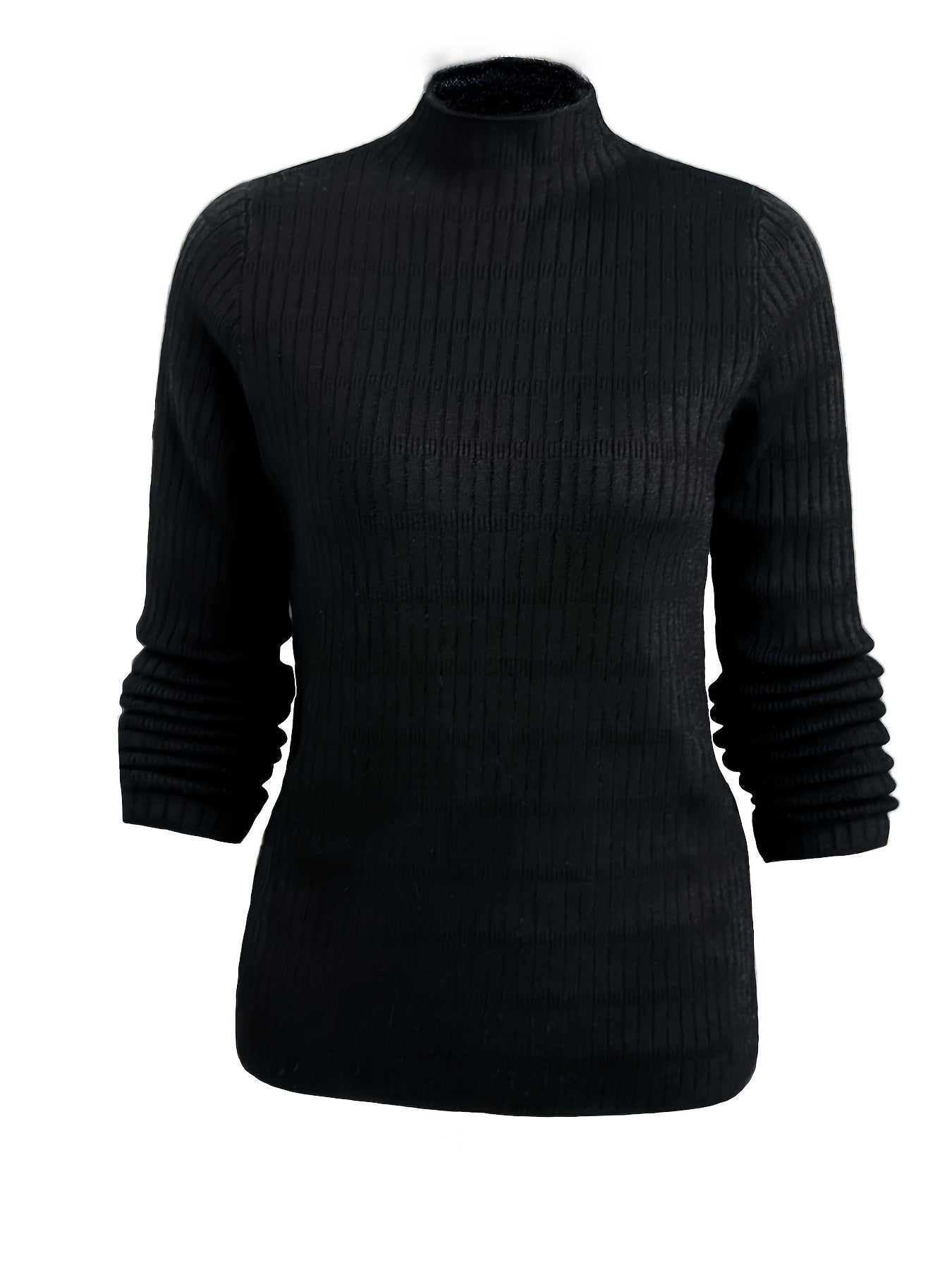 Kaelyn | Knusse fleece-gevoerde mock coltrui - Warme gebreide trui