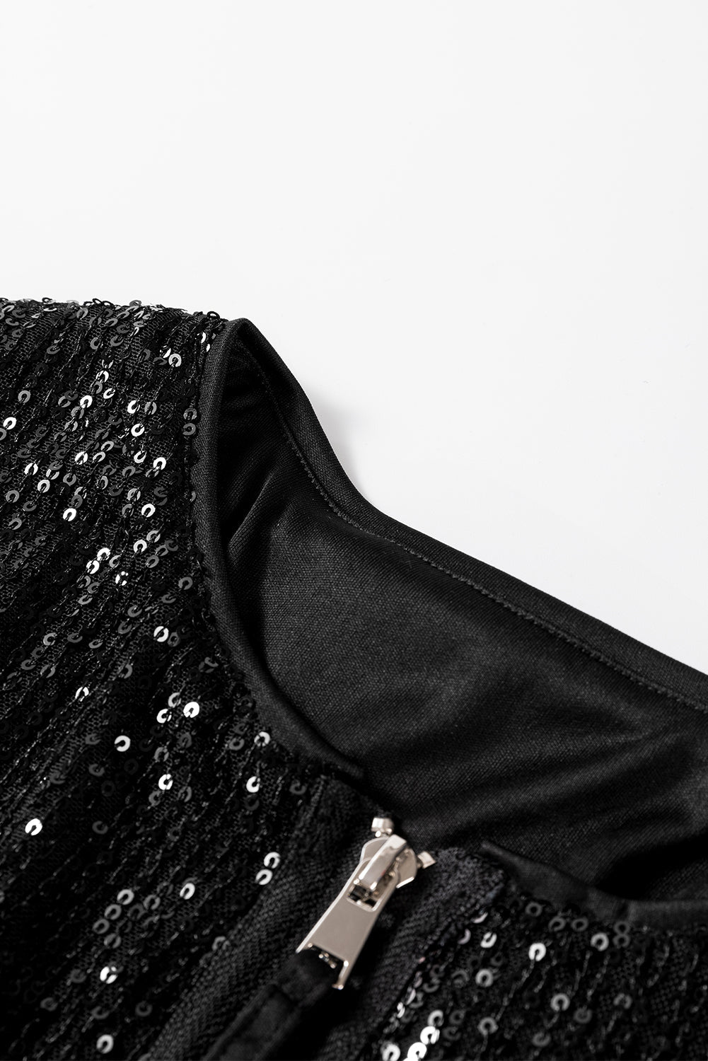 Vaesha | Elegant zwart paillettenjasje - lichtgewicht bovenkleding voor laagjes en herfststijl