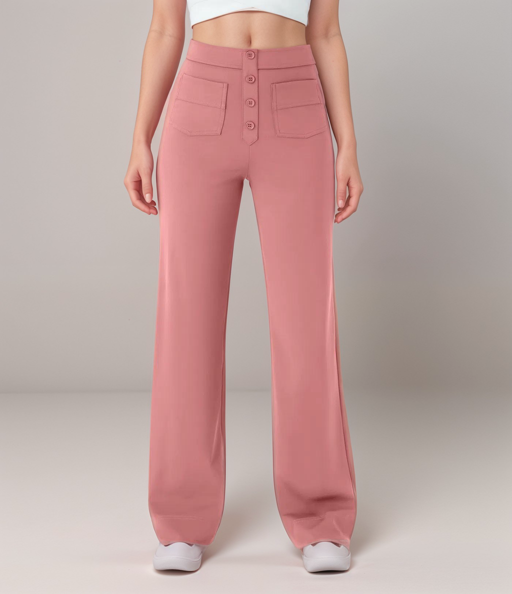 Varda | High Waisted Stretch Women's Trousers - Versatile Casual Pants