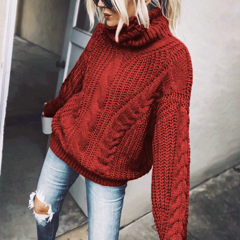 Rowella | Pull à col roulé élégant de couleur unie