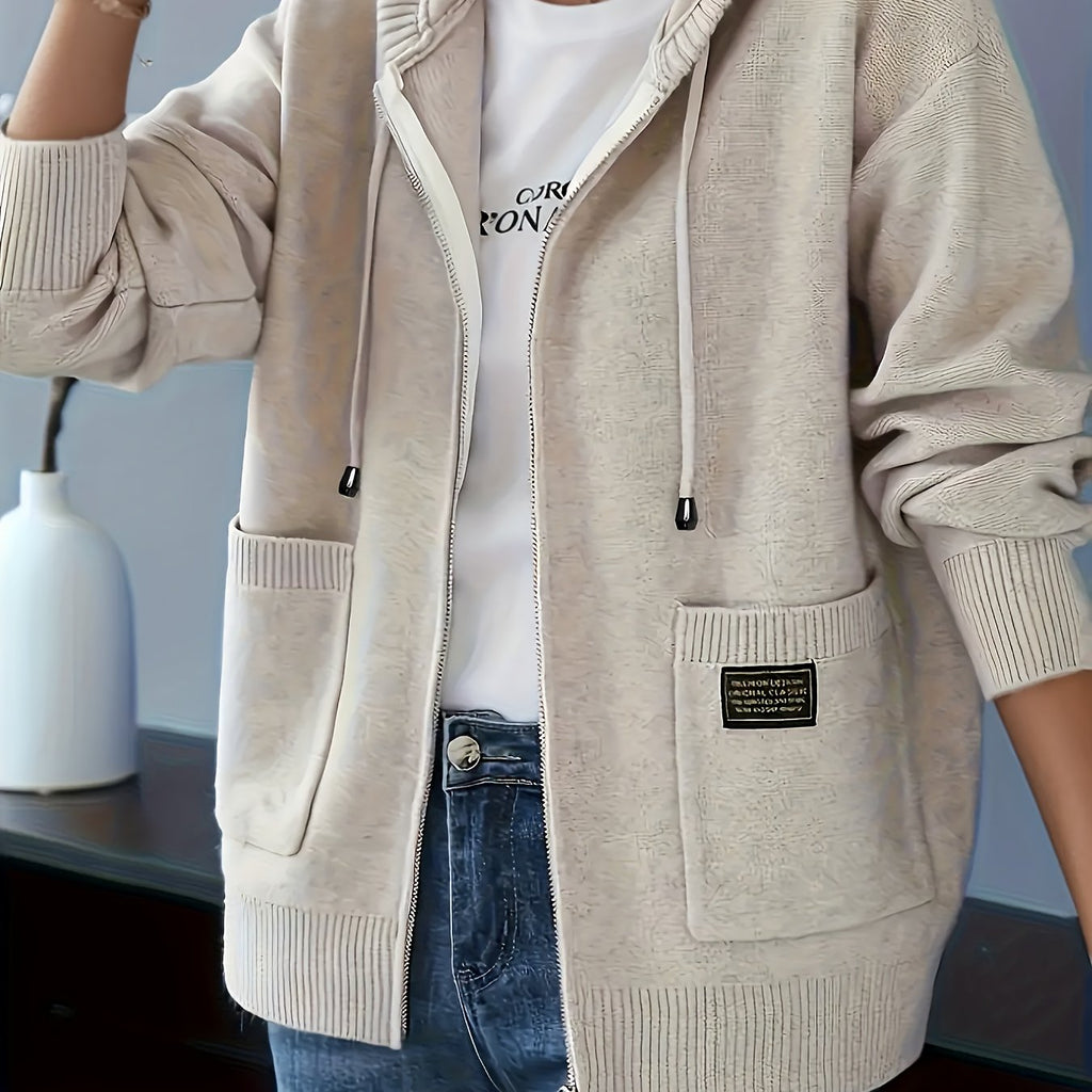Adalira | Elegante damescardigan met capuchon – Lichtgewicht gebreid kledingstuk
