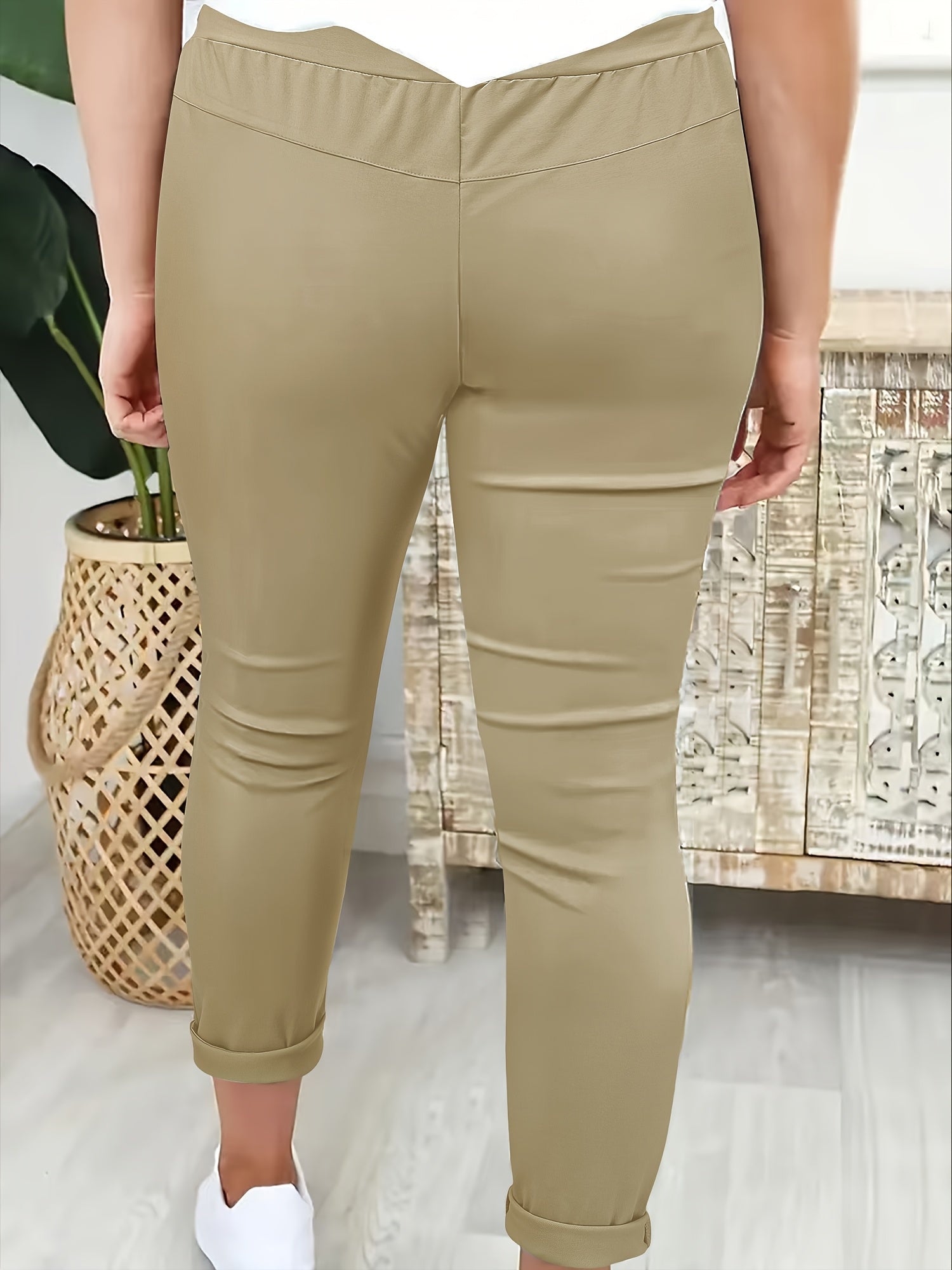 Avelith | Casual broek met trekkoord voor dames – Slim fit, elastische taille, ademend
