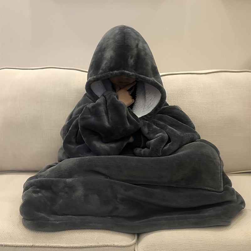 SnuggleWear | Couverture à capuche surdimensionnée, polaire sherpa ultra douce, sweat-shirt-couverture