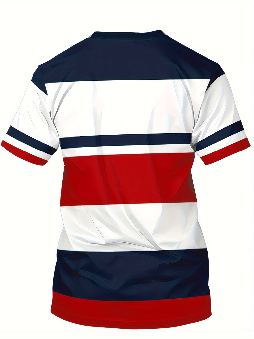 Jeriel | Men's Color Block Striped Short Sleeve Crew Neck T-shirt - Casual T-shirt