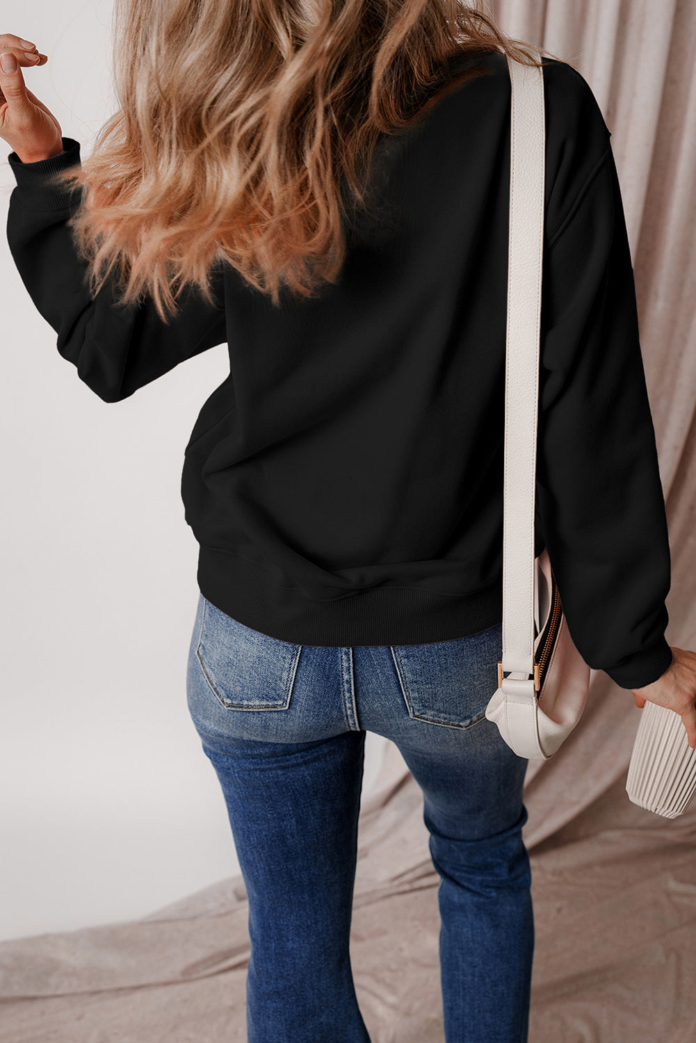 Jozina | Klassieke en eenvoudige effen fleece trui