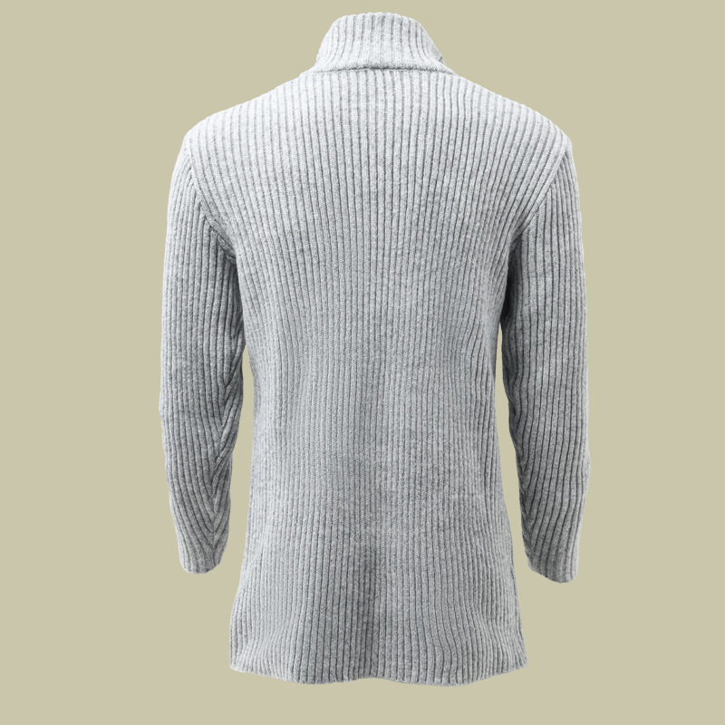 Xylar | Heren gebreid vest met opstaande kraag, lange mouwen, geribd, knoopsluiting, halflang