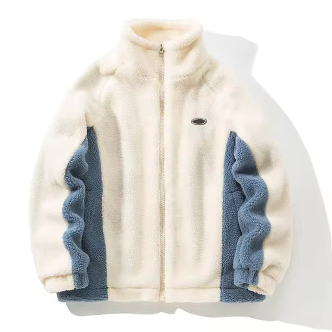 Hadeon | Heren Teddy Pluche winterjack - Staande kraag, knus en stijlvol