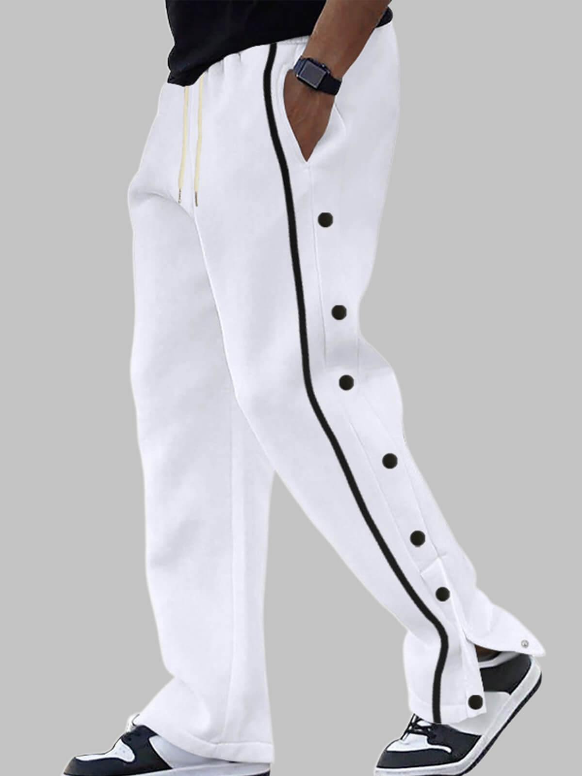 Zylvaris | Men's Loose Fit Straight Leg Pants with Drawstring - Casual, Lightweight, Breathable Trousers