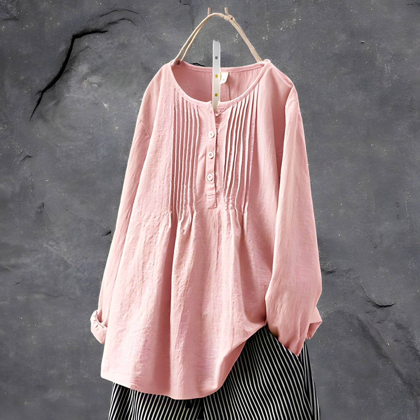 Thaliryn | Tuniek voor dames met relaxte pasvorm – Elegante, casual blouse met lange mouwen