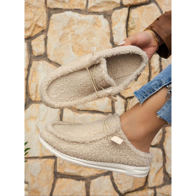 Delvaya | Pantoufles en peau de mouton pour femmes – Chaussures d'intérieur douces et confortables
