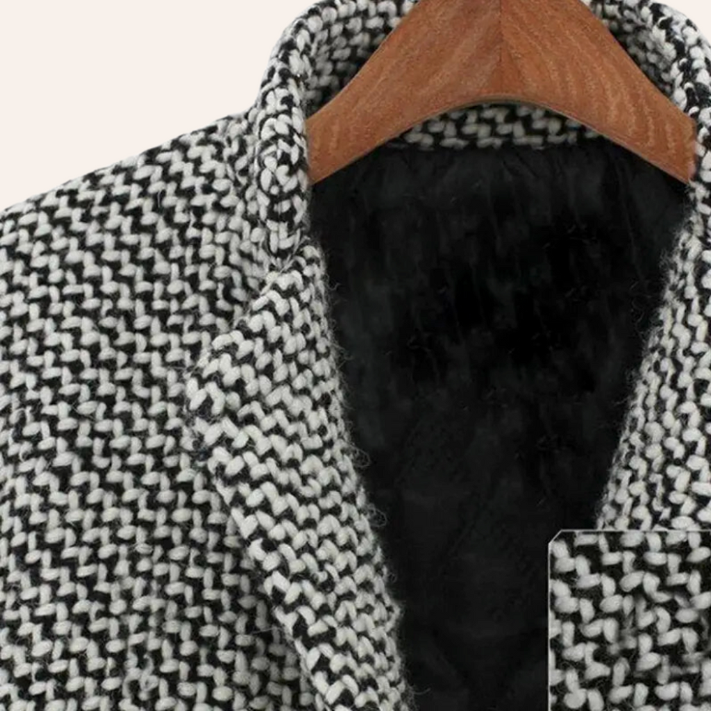 Olyvia | Elegante tweedjas voor dames – Comfortabele lange winterjas voor op kantoor en vrijetijdskleding