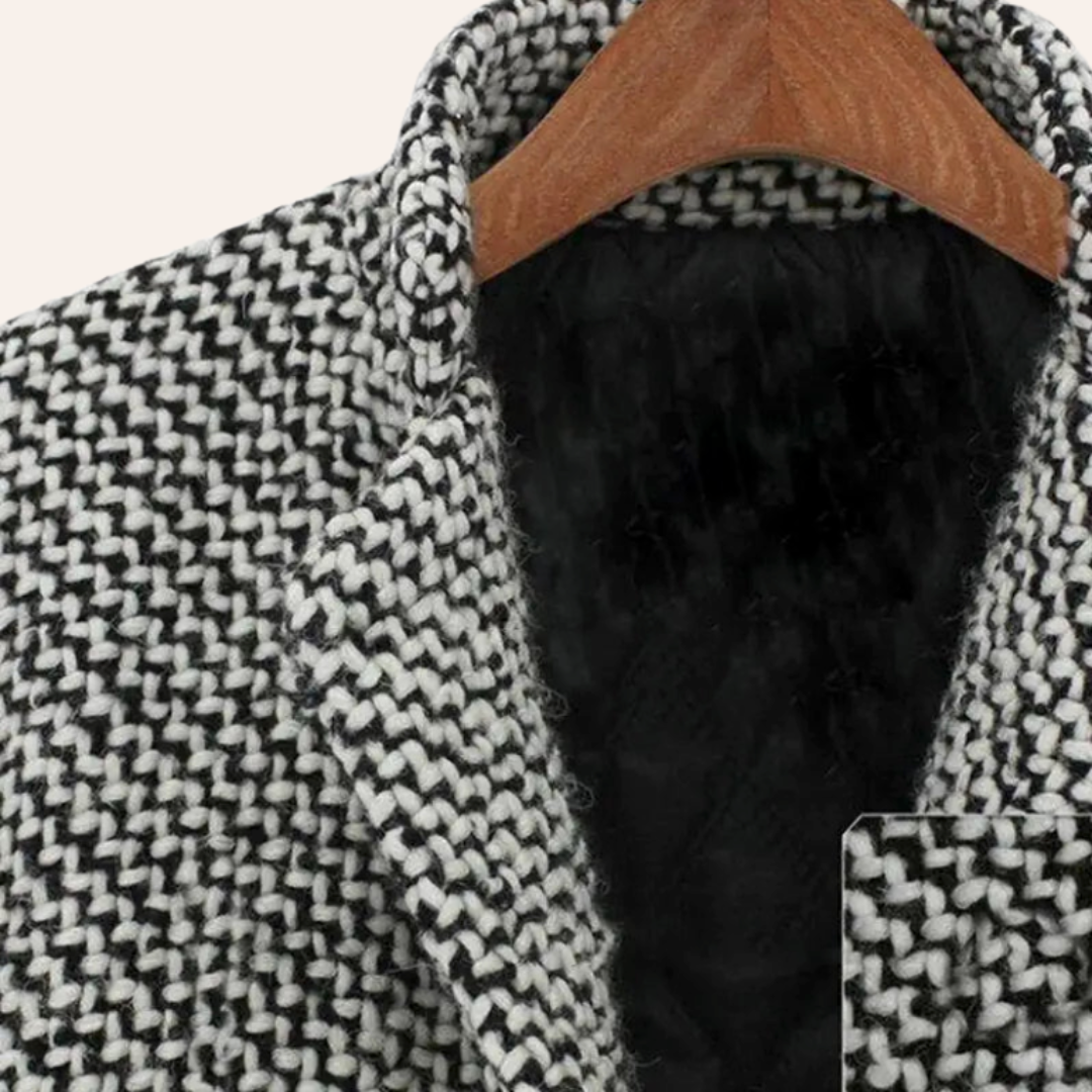 Olyvia | Elegante tweedjas voor dames – Comfortabele lange winterjas voor op kantoor en vrijetijdskleding