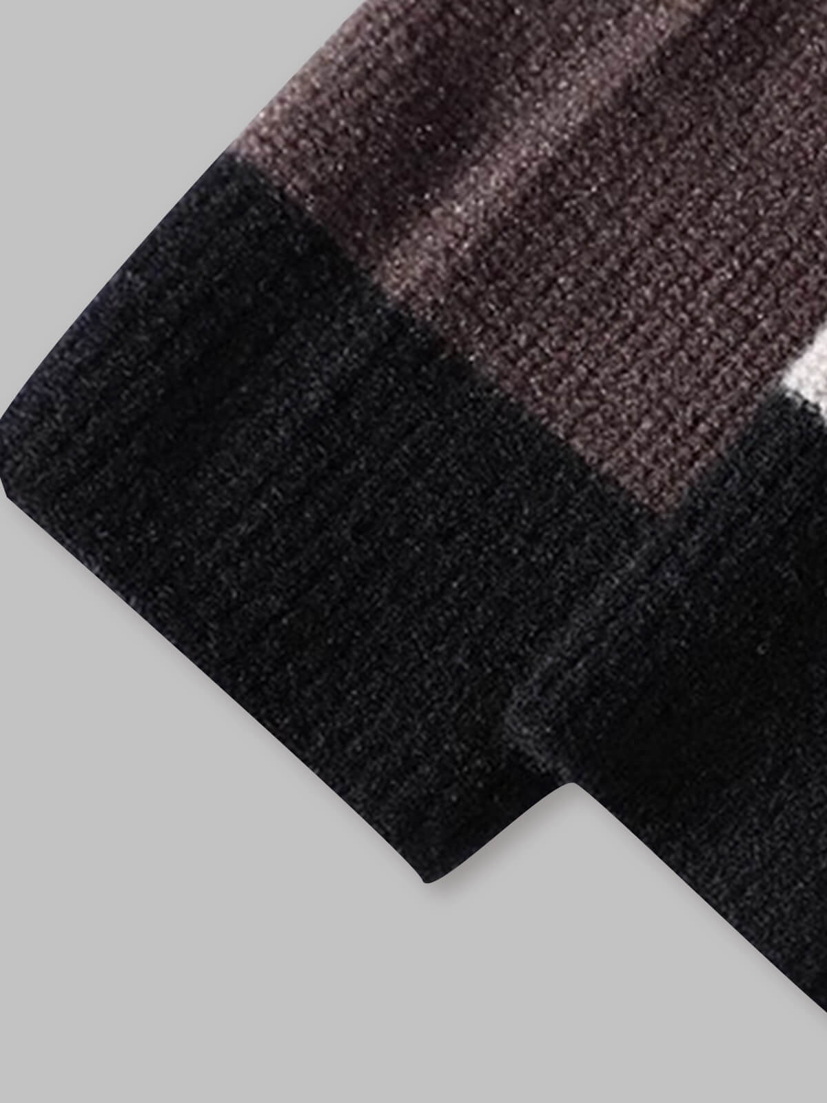 Xavion | Men's Knitted Sweater with Denim Collar - casual, warm, stylish sweater
