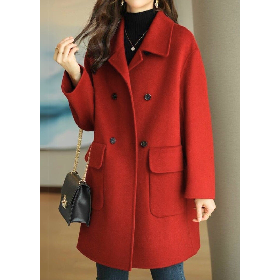 Elarae | Elegante lange jas – moderne winterjas, stijlvolle bovenkleding, warm en verfijnd