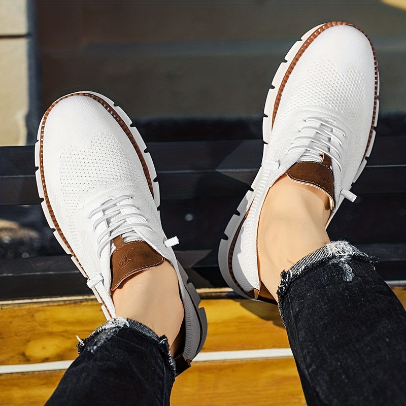 Strideon | Mannen Ademend Gebreide Wandelschoenen - Lichtgewicht Casual Sneakers