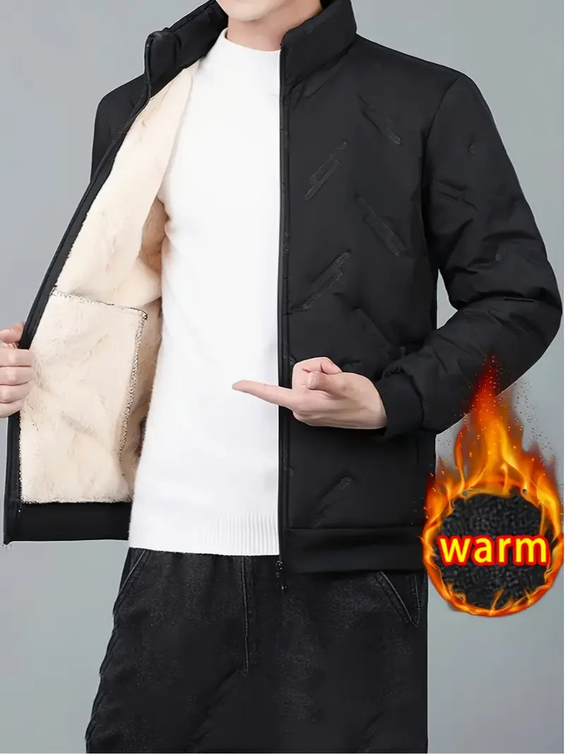 Romuald | Casual herensportkleding - Fluweelgevoerde Zip-Up jas & joggers, waterdicht, staande kraag