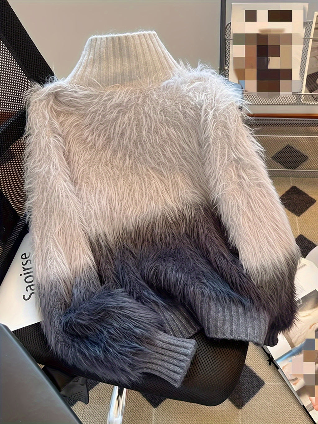 Cerys | Elegant damesvest met knoopsluiting - luxe imitatiebont- en nertsmix, hoge hals