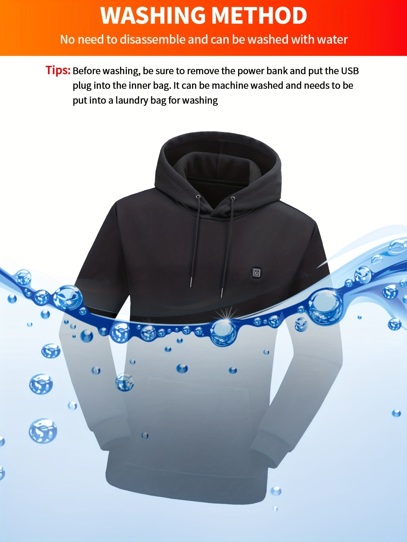 Alexis | Verwarmde Hoodie met 7 verwarmingszones - Snel opladen via USB, slimme temperatuurregeling, kangoeroezak