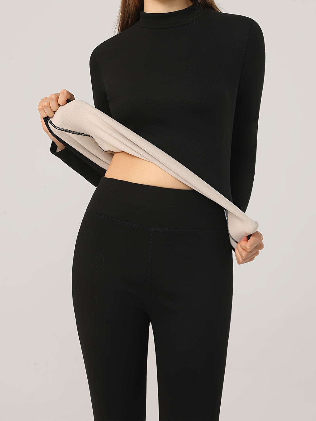 Evanthe | Thermisch damesondergoed - Loungewear voor herfst en winter, warme basis top en broek