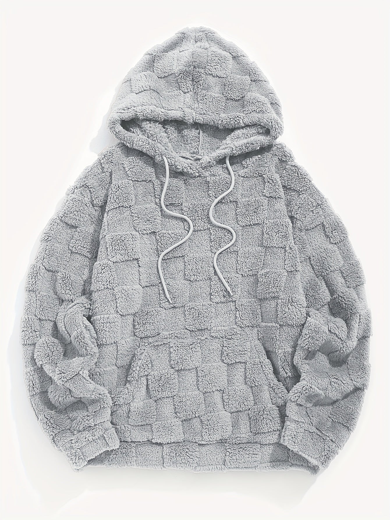 Dander | Plush fleece hoodie voor heren – Comfortabele, losvallende wintertrui met zak aan de voorkant