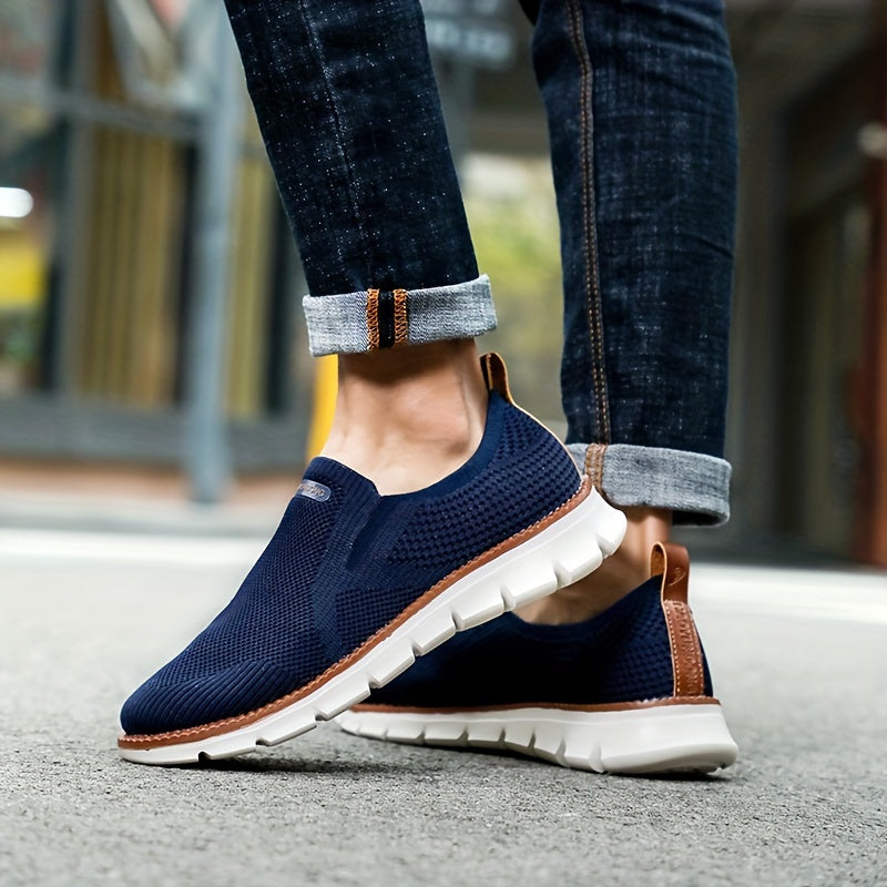 Strideon | Mannen Ademend Gebreide Wandelschoenen - Lichtgewicht Casual Sneakers