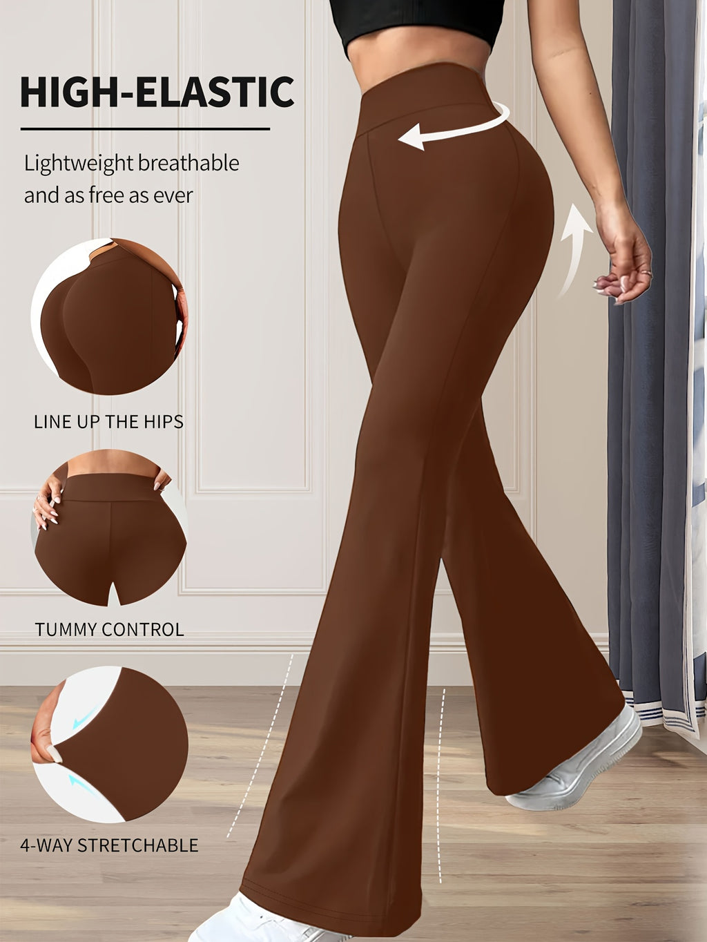 Raina | Uitlopende legging met hoge taille voor dames - Broek met buikcontrole
