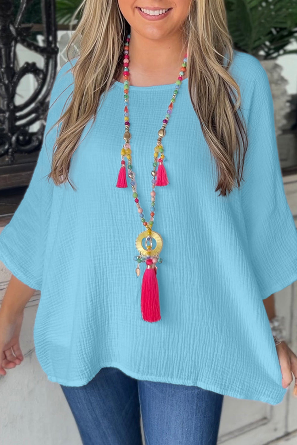Kailani | Zomer Gerimpelde Bloeiende Blouse