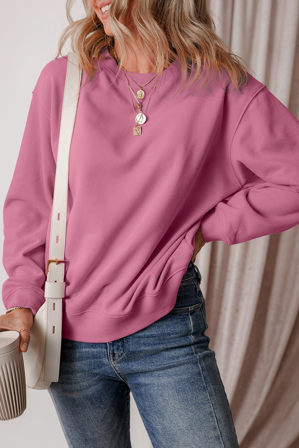 Jozina | Pull polaire uni classique et simple 