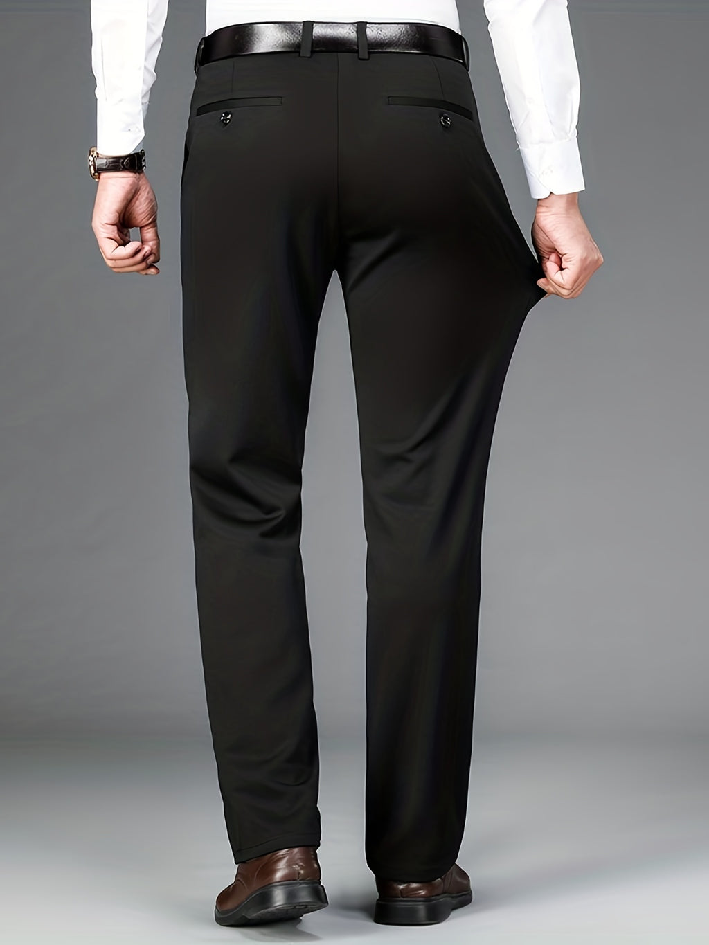 Benno | Men's Classic Stretch Dress - Formal Trousers for Business and Events