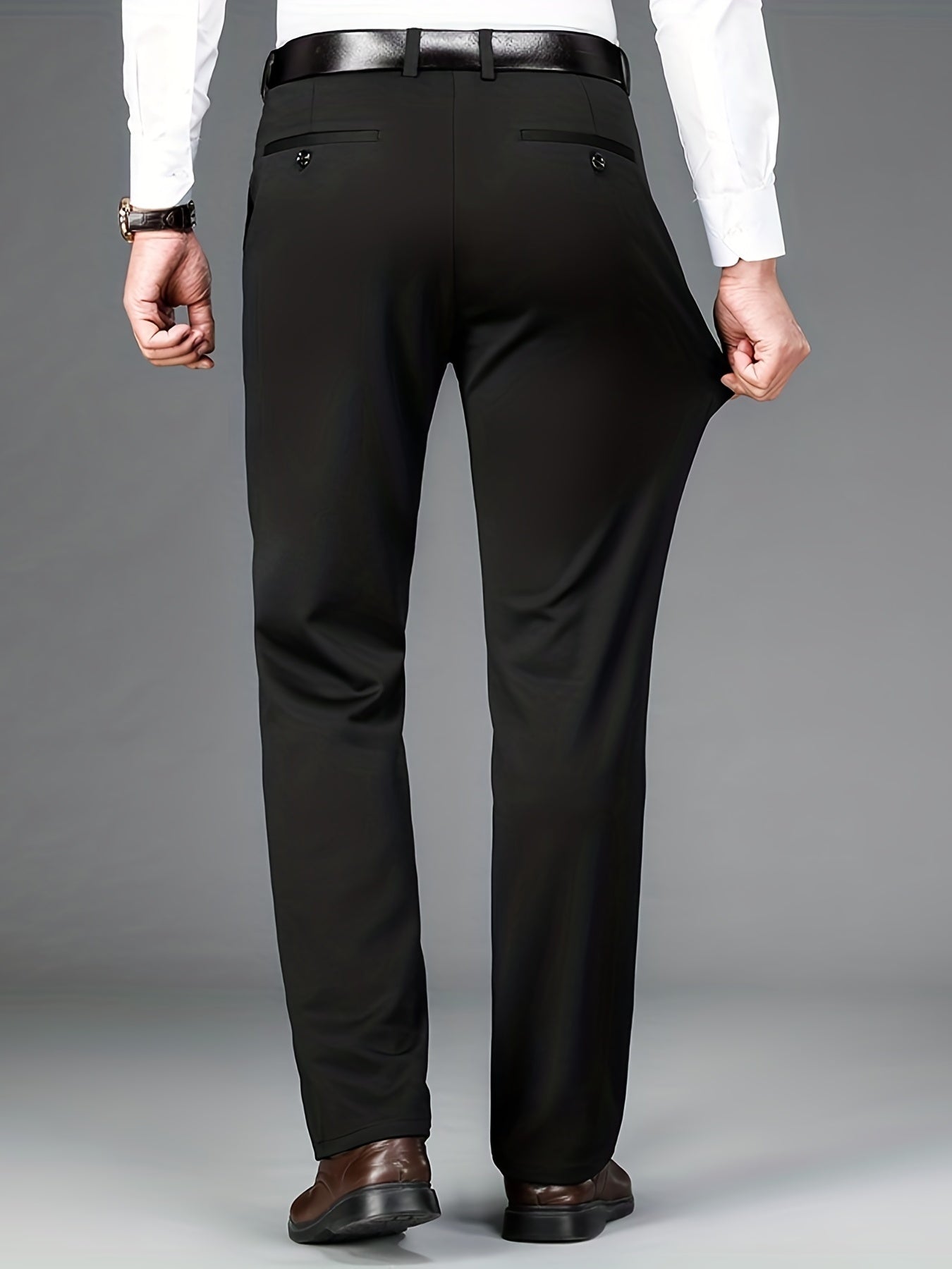 Benno | Men's Classic Stretch Dress - Formal Trousers for Business and Events