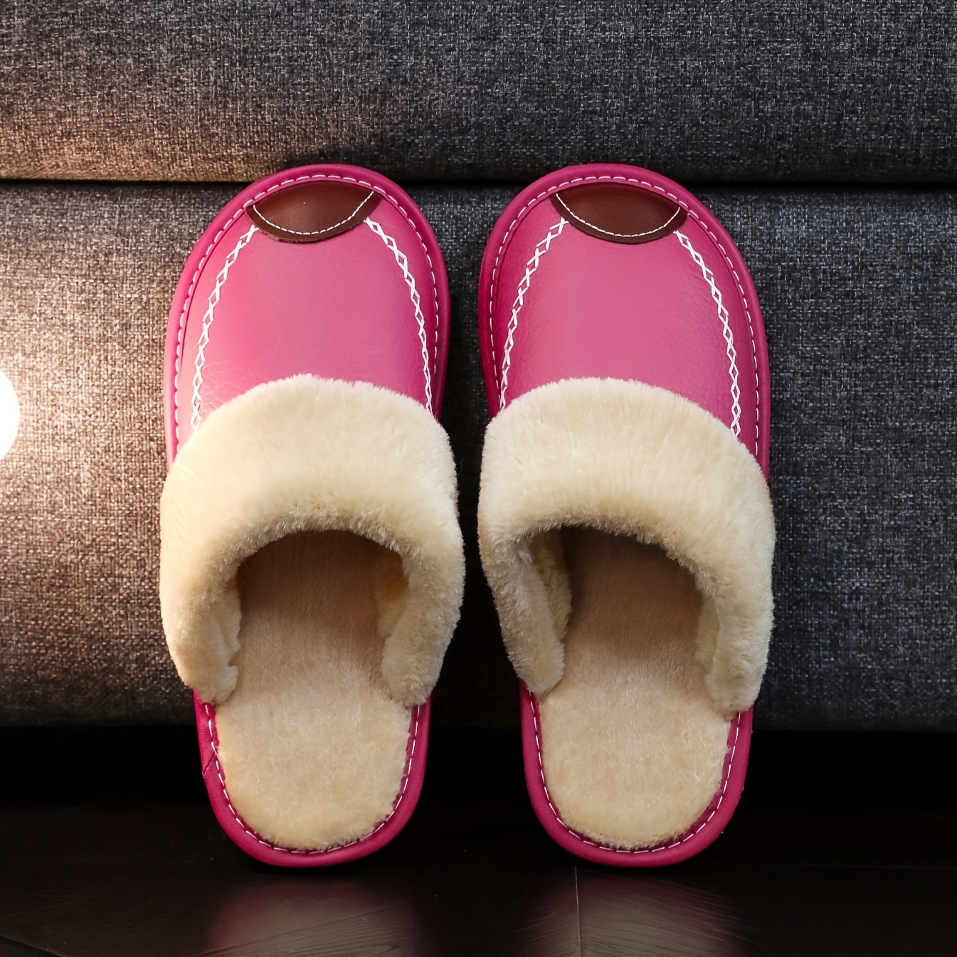 CozyFusion | Unisex Leren Pluche Fleece Knusse Pantoffels - Ideaal voor Wintercomfort