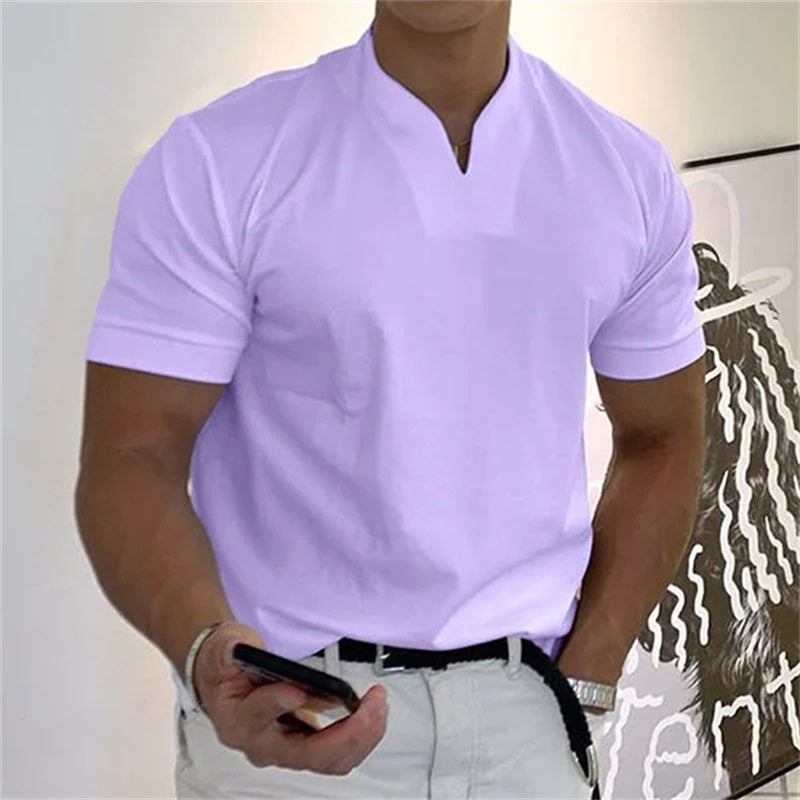 Aladar | Heren Slim Casual T-shirt - Korte Mouw, Businesswear