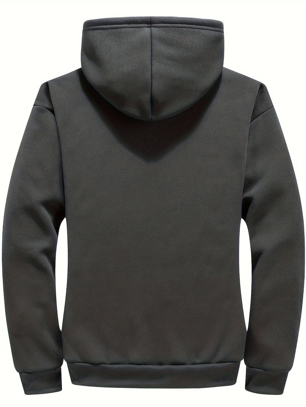 Zayden | Heren fleece gevoerde hoodie met ritssluiting – Casual hoodie met letterprint