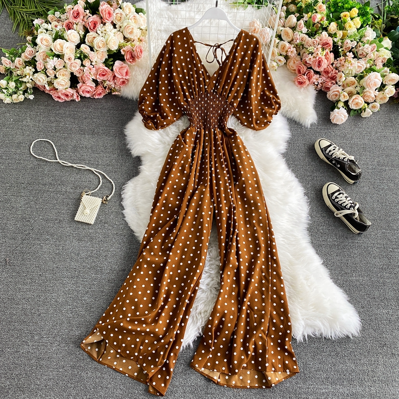Zaïra | Combinaison barboteuse à pois 