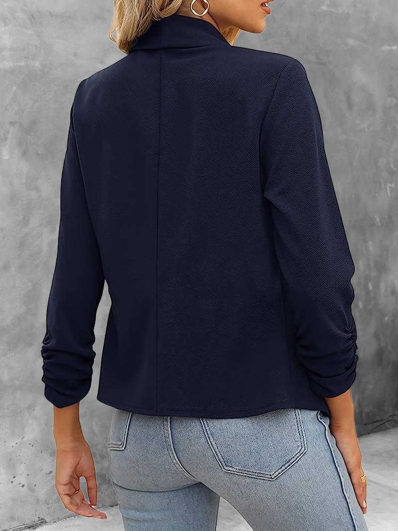 Ewelina | Classic Open Front Blazer - Elegant Long Sleeve Jacket