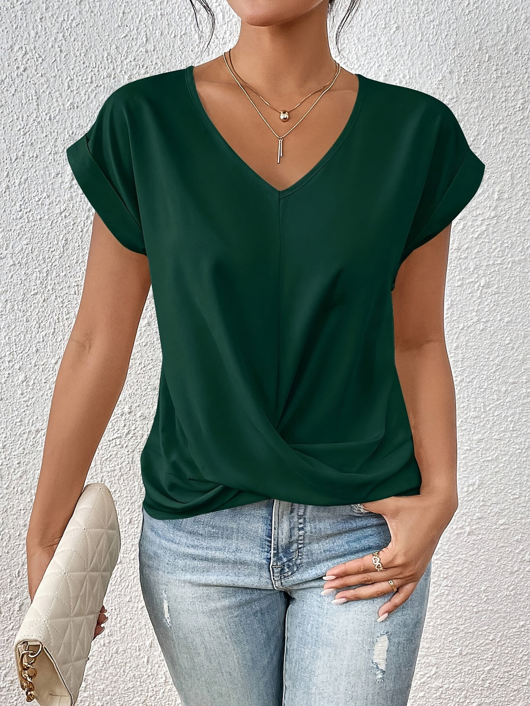 Waelyn | Damesblouse met V-hals voor dagelijks gebruik – Casual, comfortabele blouse