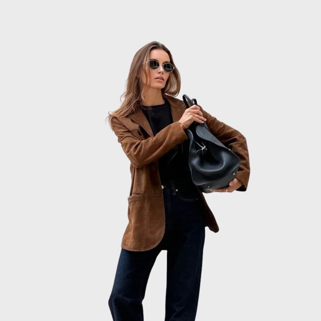 Selvyn | Warm suède reversjasje voor dames – Elegante herfst- en winterjas