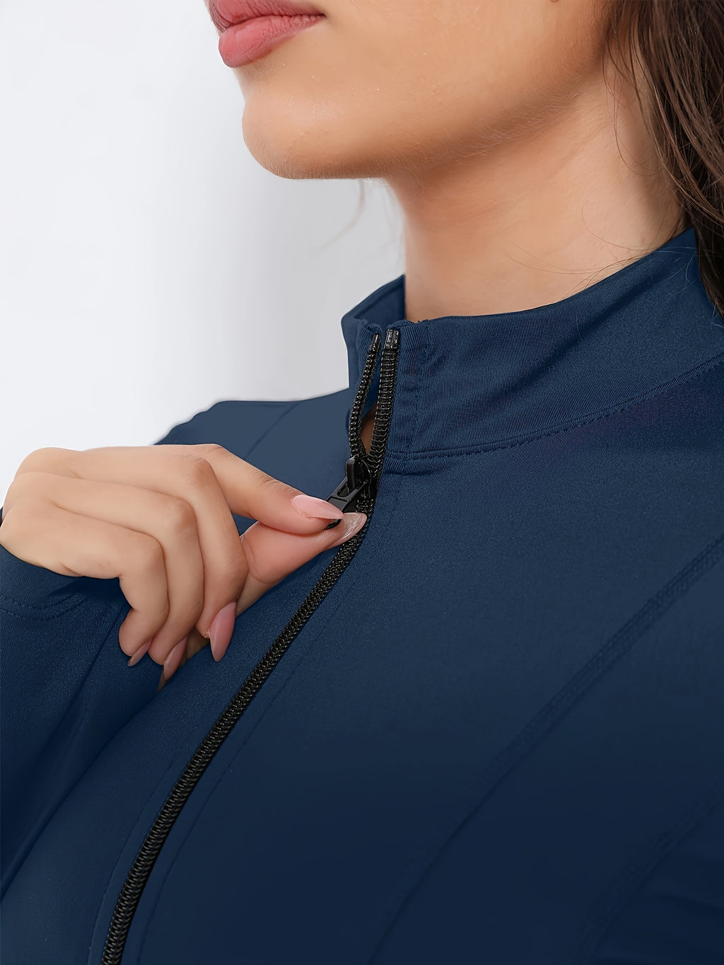 Amity | Sportief damesjack met ritssluiting, Polyester, Sportief hardlooptopje, Ronde hals